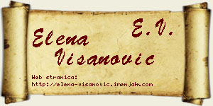 Elena Višanović vizit kartica